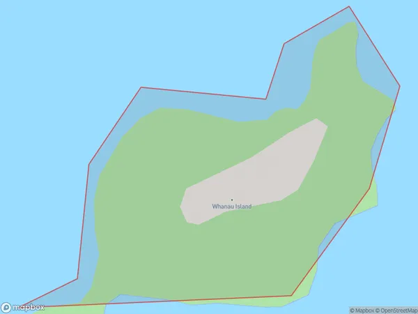 Whanau Island, Canterbury Polygon Area Map