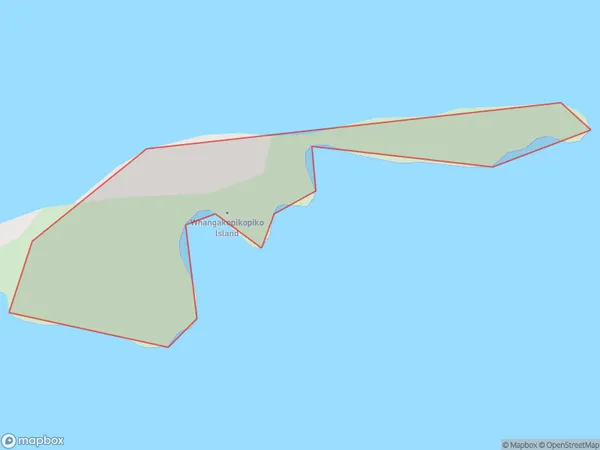 Whangakopikopiko Island, Bay of Plenty Polygon Area Map