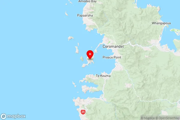 Whanganui Island,Waikato Region Map
