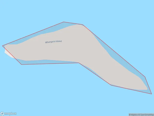 Whangara Island, Auckland Polygon Area Map