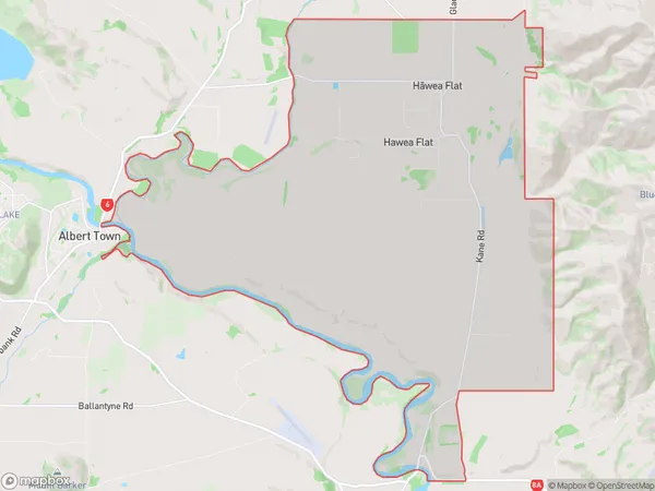 Hawea Flat, Otago Polygon Area Map