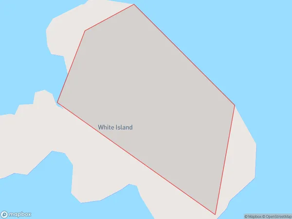 White Island, Bay of Plenty Polygon Area Map