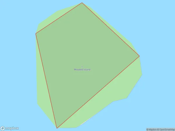 Wooded Island, Auckland Polygon Area Map