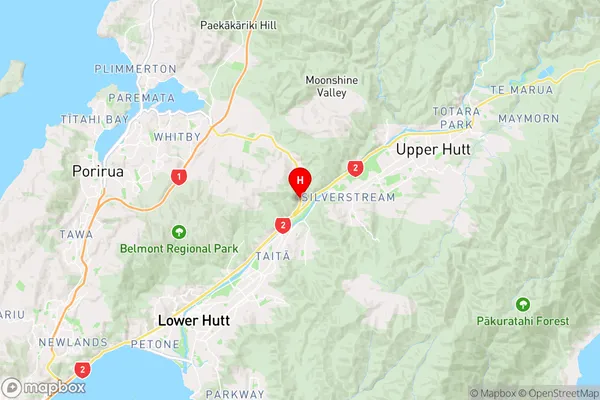 Haywards,Wellington Region Map