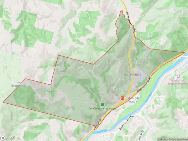 Haywards, Wellington Polygon Area Map