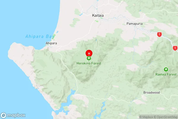 Herekino Forest,Northland Region Map
