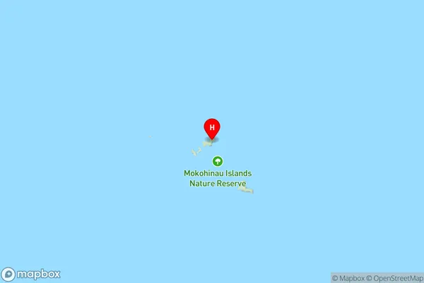 Mokohinau Islands,Auckland Region Map
