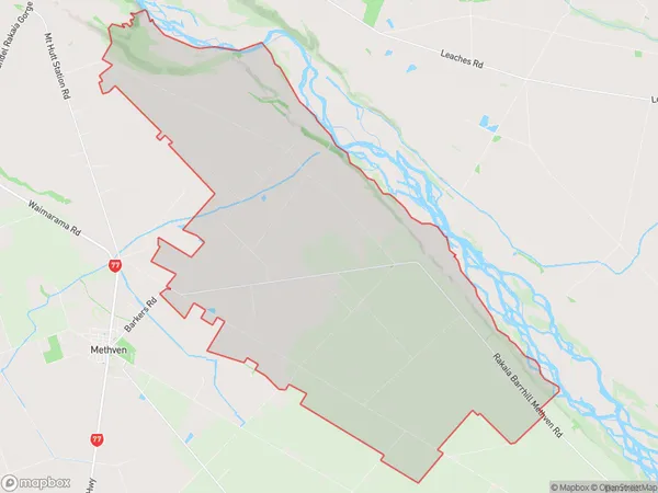 Highbank, Canterbury Polygon Area Map