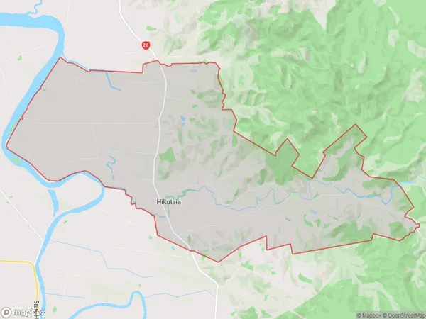 Hikutaia, Waikato Polygon Area Map