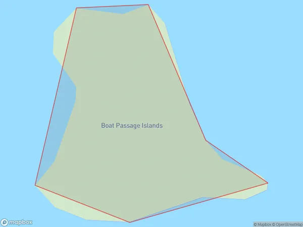 Boat Passage Islands, Southland Polygon Area Map