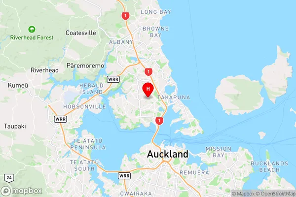 Hillcrest,Auckland Region Map