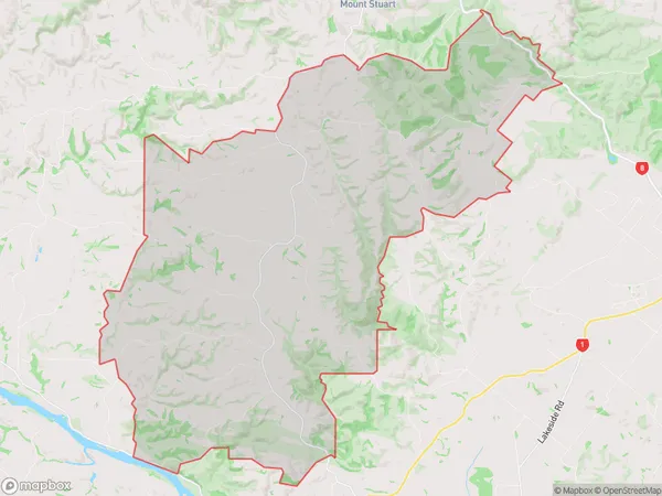 Hillend, Otago Polygon Area Map