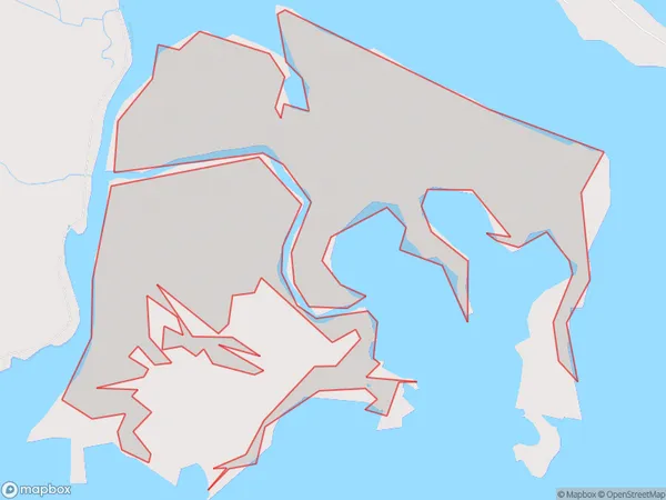 Budges Island, Marlborough Polygon Area Map