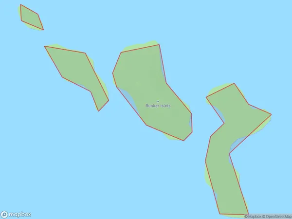 Bunker Islets, Southland Polygon Area Map