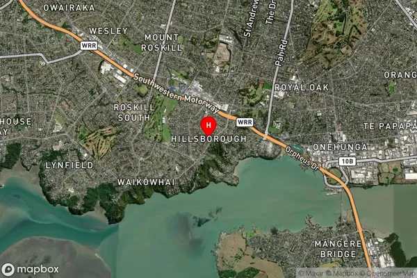 Hillsborough,Auckland Satellite Map