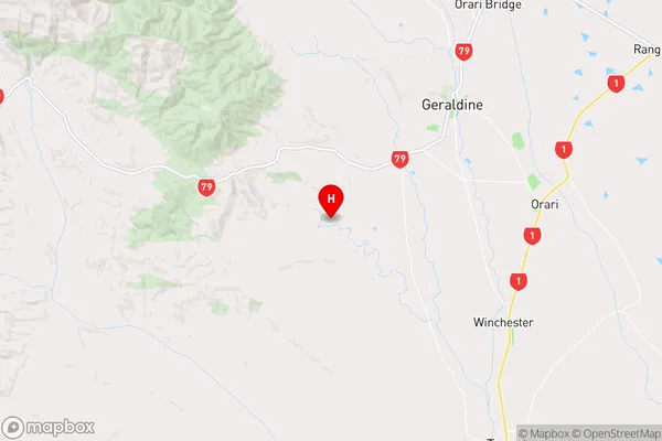 Hilton,Canterbury Region Map