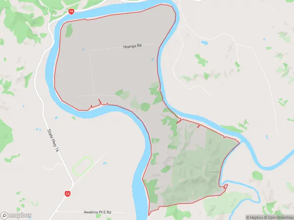 Hoanga, Northland Polygon Area Map