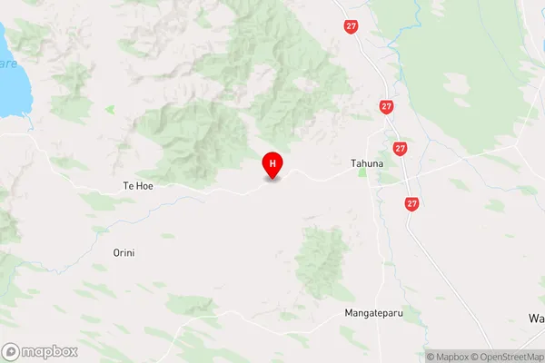 Hoe-O-Tainui,Waikato Region Map