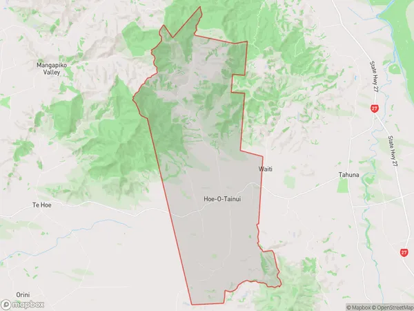 Hoe-O-Tainui, Waikato Polygon Area Map