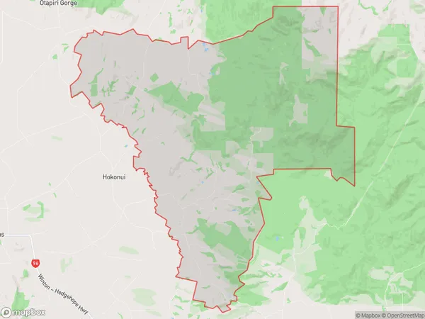 Hokonui, Southland Polygon Area Map