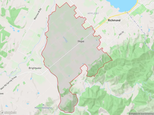 Hope, Tasman Polygon Area Map