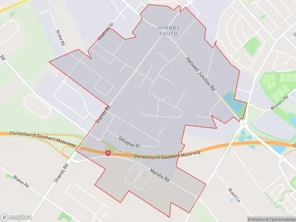 ZipCode 7676 Map for Hornby South