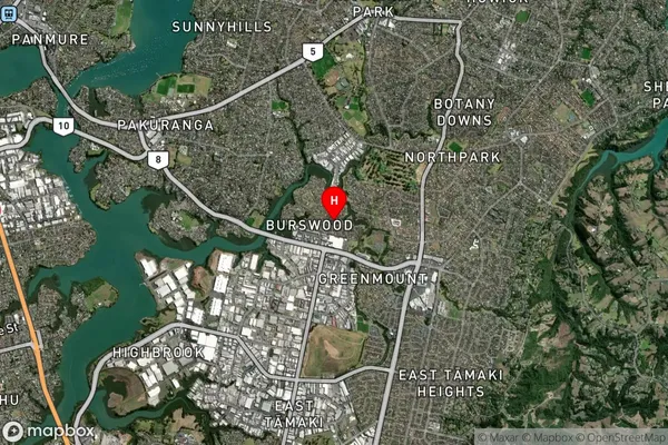 Howick,Auckland Satellite Map