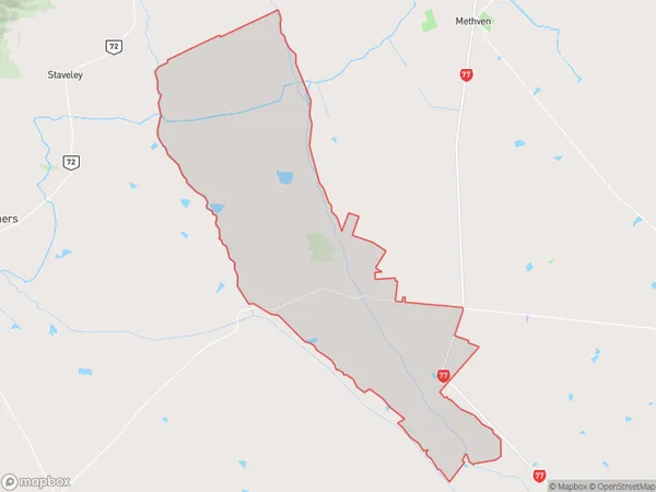 Ashburton Forks, Canterbury Polygon Area Map