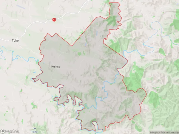 Huinga, Taranaki Polygon Area Map