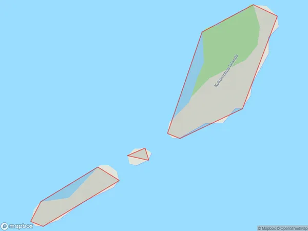 Kokomohua Islands, Marlborough Polygon Area Map