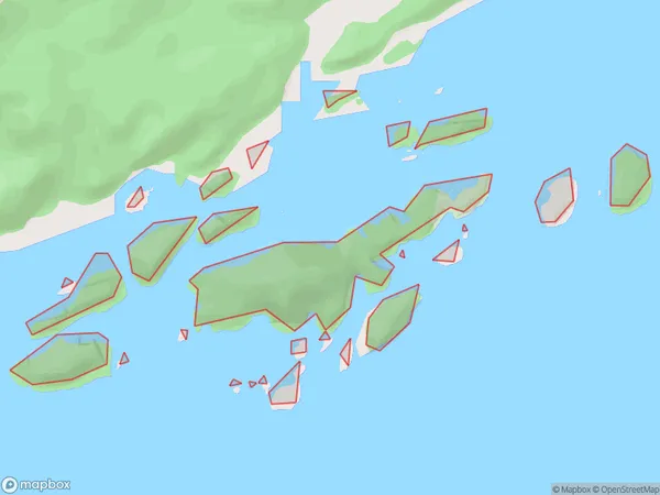 Many Islands, Otago Polygon Area Map