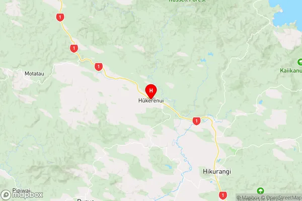 Hukerenui,Northland Region Map