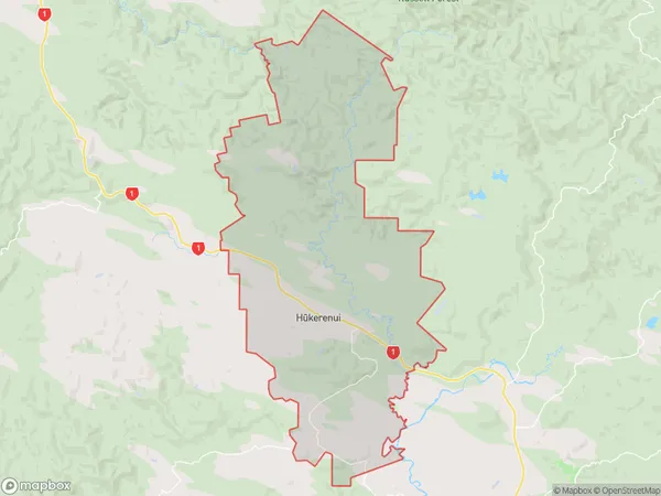 Hukerenui, Northland Polygon Area Map