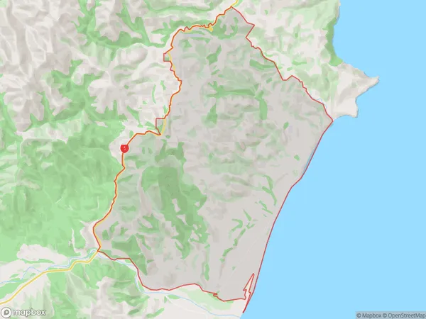 Hundalee, Canterbury Polygon Area Map