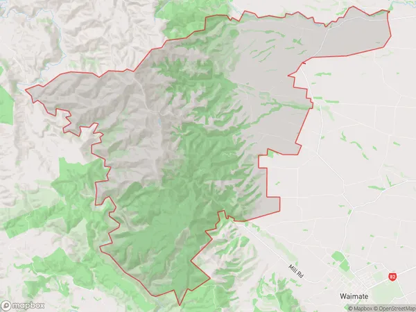 Hunter, Canterbury Polygon Area Map