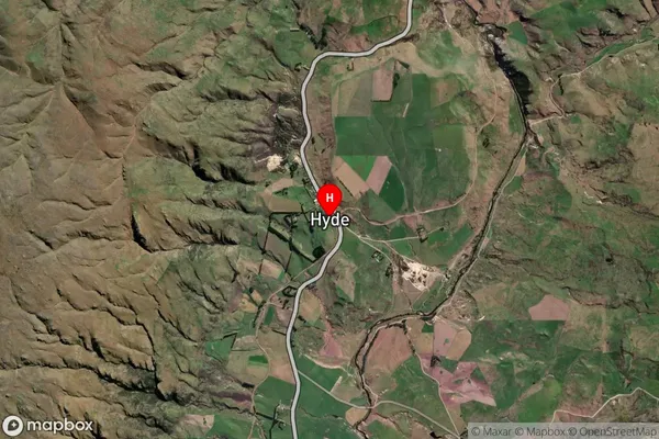 Hyde,Otago Satellite Map