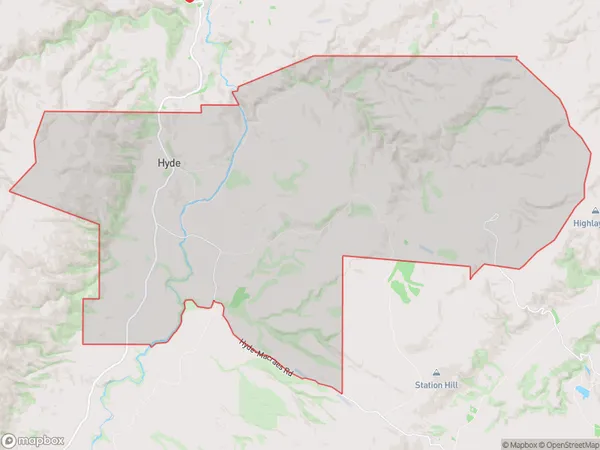 Hyde, Otago Polygon Area Map