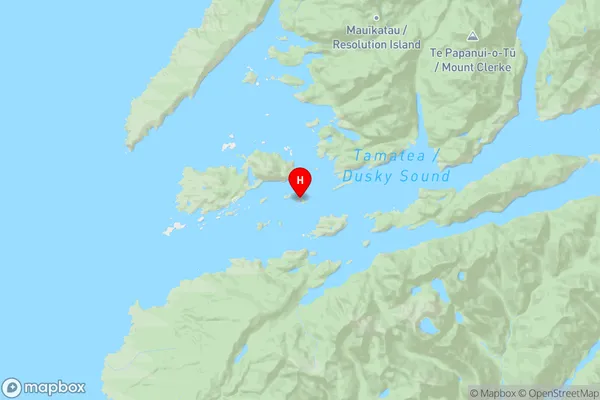 Passage Islands,Southland Region Map