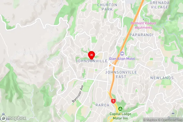 Johnsonville,Wellington Area Map