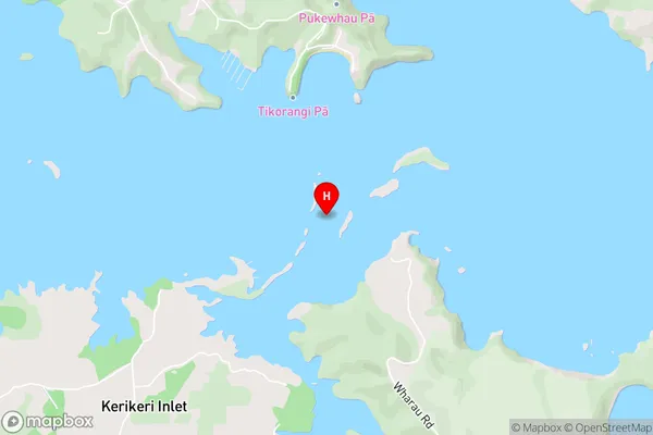 Rahui Islands,Northland Area Map