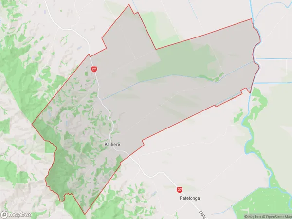 Kaihere, Waikato Polygon Area Map