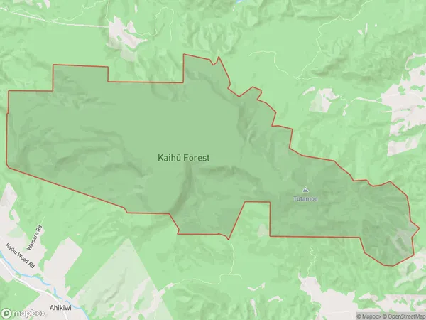 Kaihu Forest,  Polygon Area Map