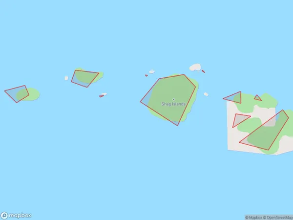 Shag Islands, Southland Polygon Area Map