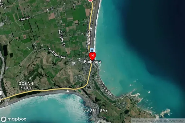 Kaikoura,Canterbury Satellite Map