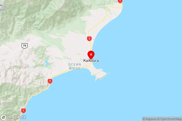 Kaikoura,Canterbury Region Map