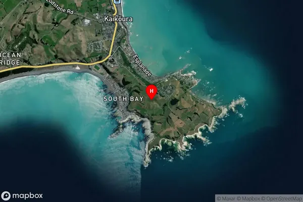 Kaikoura Peninsula,Canterbury Satellite Map