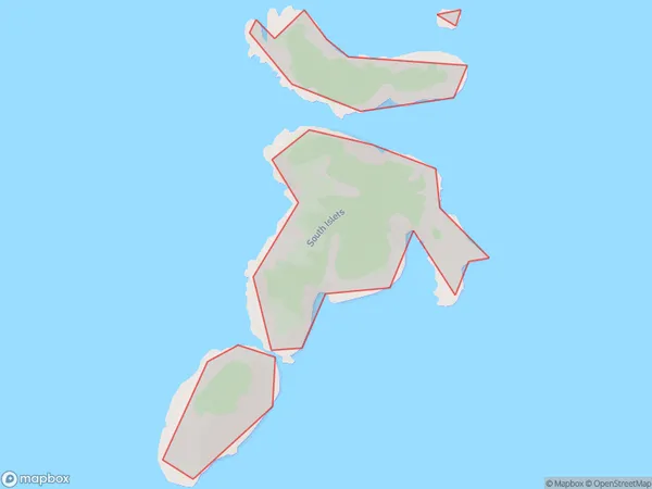 South Islets, Southland Polygon Area Map