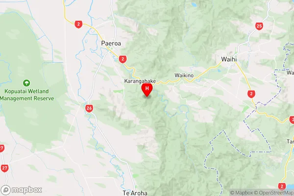 Karangahake,Waikato Region Map