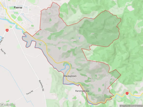 ZipCode 3600 Map for Karangahake