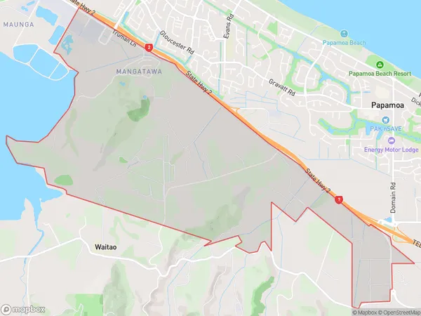 Kairua, Bay of Plenty Polygon Area Map